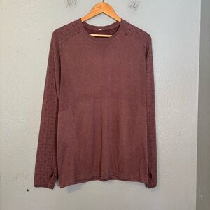 Lululemon‎ Men’s Maroon Long Sleeve Workout Shirt